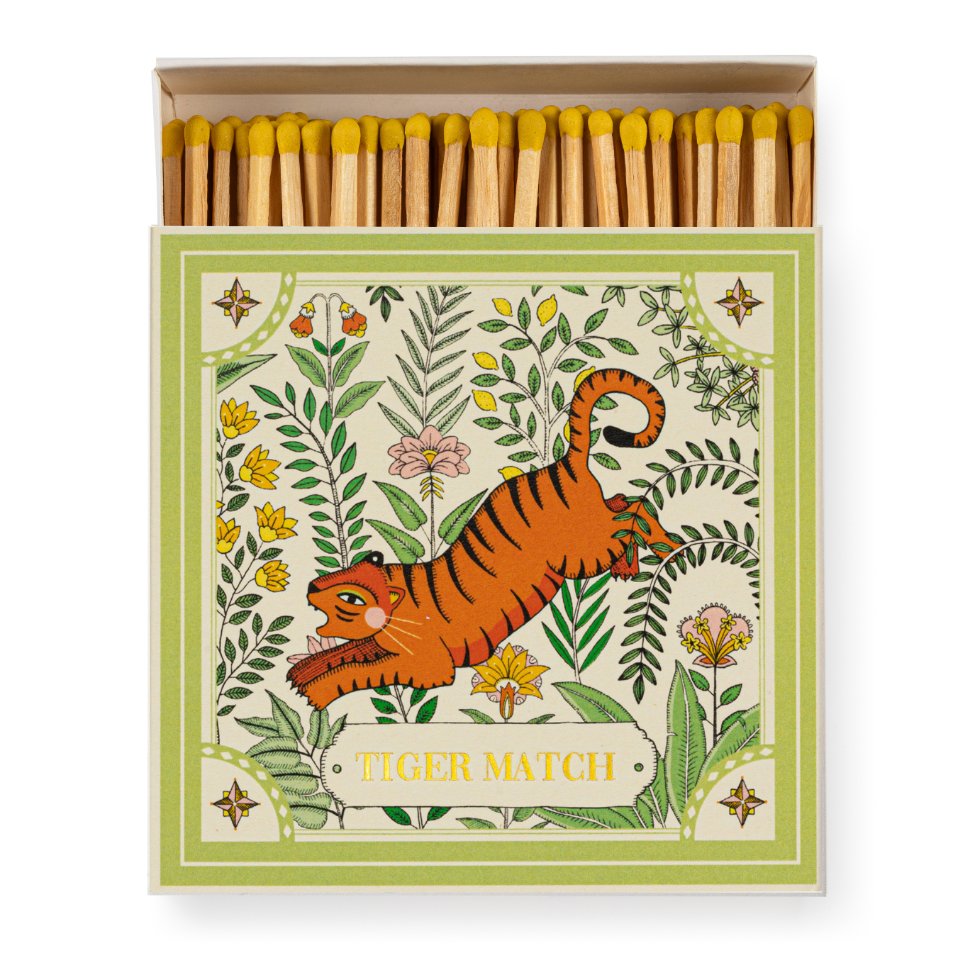 Green Tiger | Square Matchboxes