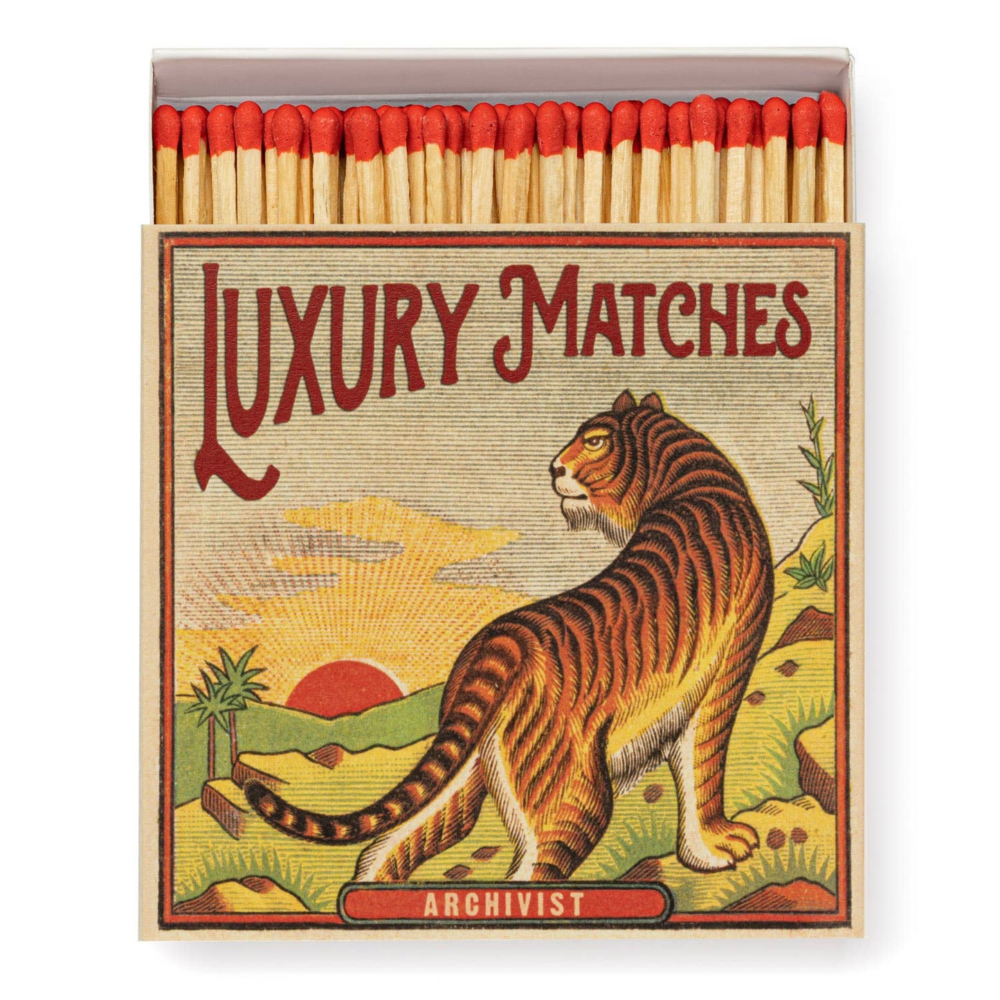 Sunrise Tiger | Square Matchboxes
